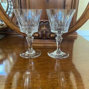 Set of 2 Baccarat Crystal PICCADILLY 6" Water Glass Wine Goblet